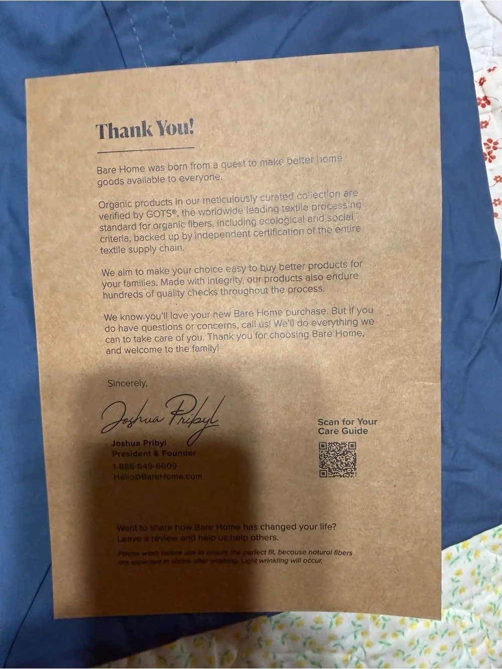 Dusty Blue King Size Organic Cotton Duvet Cover Set